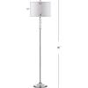 SAFAVIEH Lighting Collection Vendome Clear Crystal/ Chrome 60-inch Living Room Bedroom Home Office Standing Floor Lamp (LED Bulb Included)