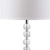SAFAVIEH Lighting Collection Vendome Clear Crystal/ Chrome 60-inch Living Room Bedroom Home Office Standing Floor Lamp (LED Bulb Included)