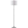 SAFAVIEH Lighting Collection Vendome Clear Crystal/ Chrome 60-inch Living Room Bedroom Home Office Standing Floor Lamp (LED Bulb Included)