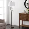 Safavieh Lighting Collection Rudy 62-inch Black Iron Floor Lamp (LED Bulb Included)