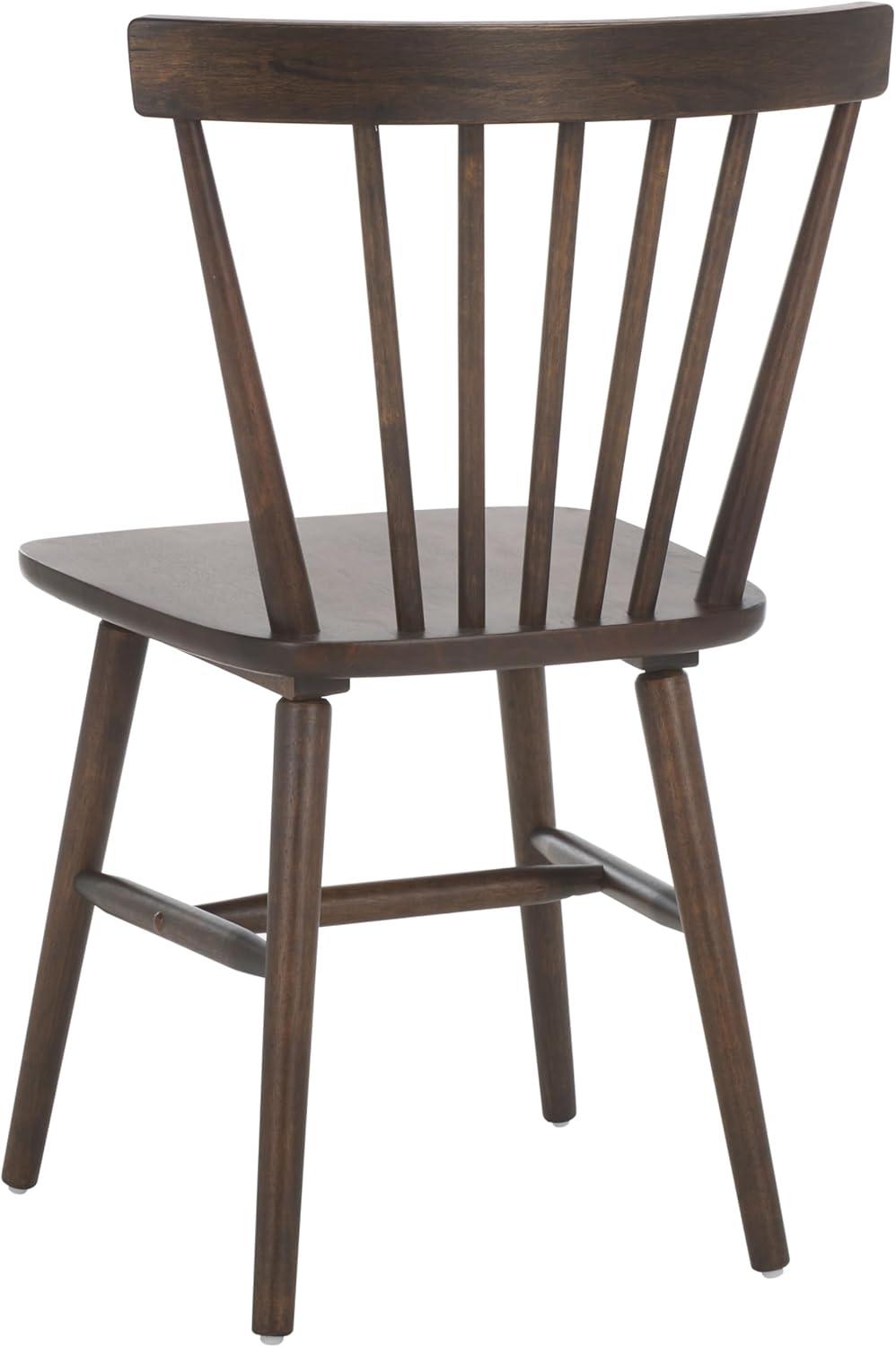 image:imageSAFAVIEH Home Collection Winona Set of 2 Walnut Windsor Farmhouse Dining Chairs Spindle Back Wood Chairs Classic Casual Seating DCH8500GSET2Dark Walnut