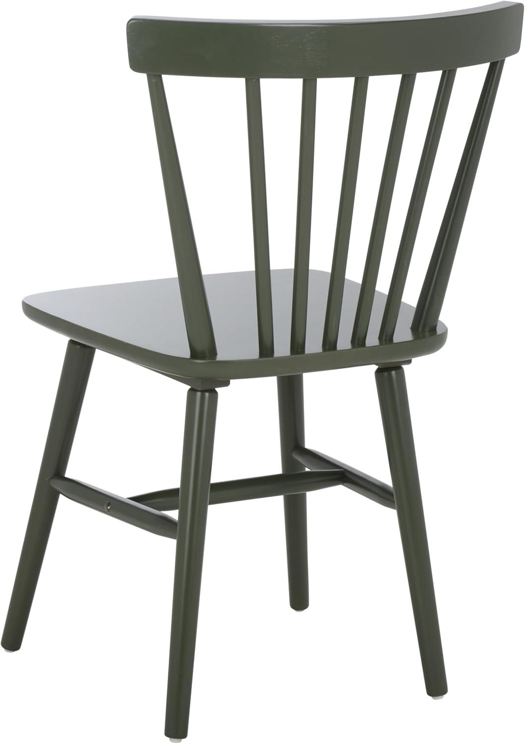 image:imageSAFAVIEH Home Collection Winona Set of 2 Walnut Windsor Farmhouse Dining Chairs Spindle Back Wood Chairs Classic Casual Seating DCH8500GSET2Dusty Green