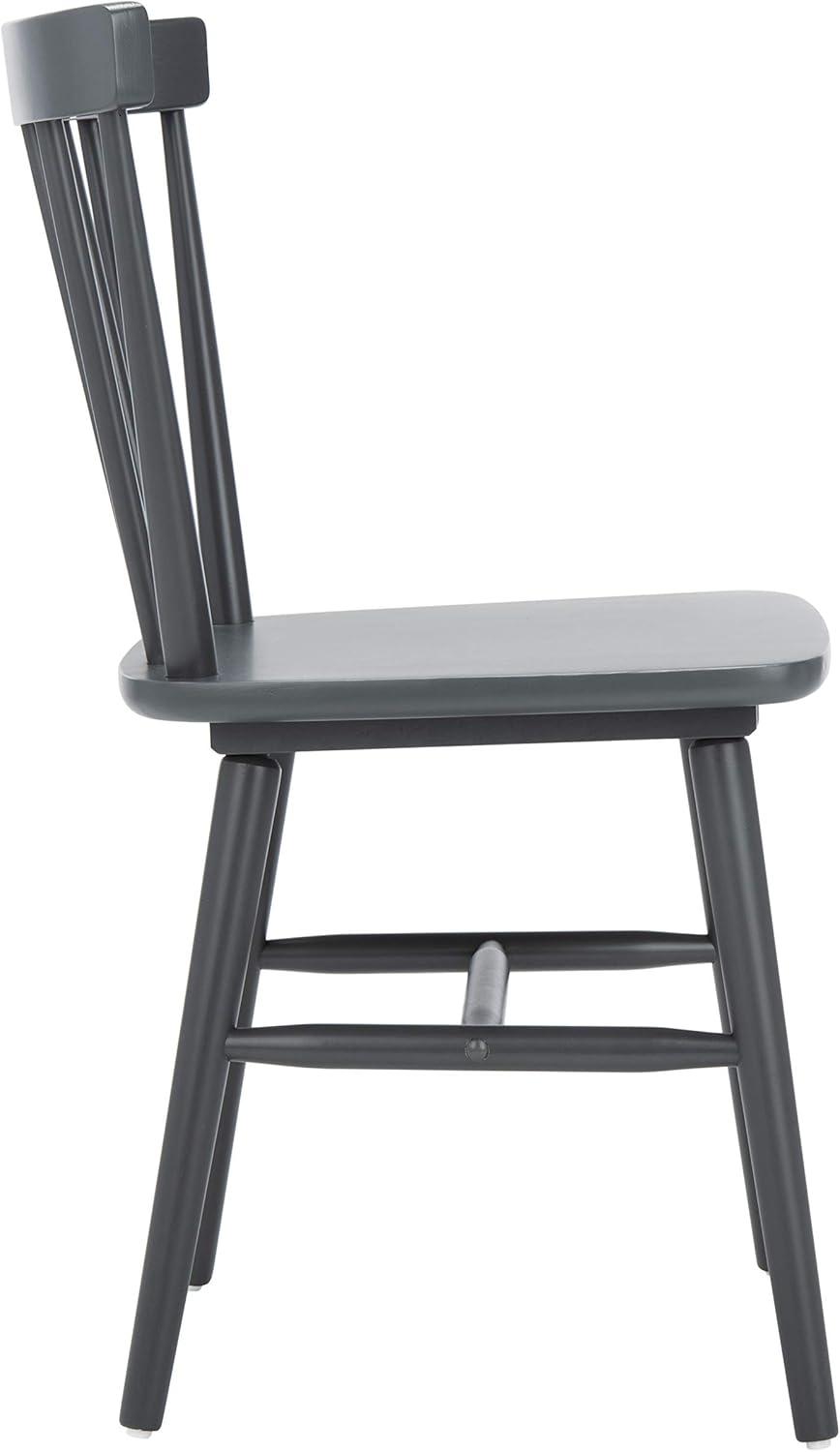 image:imageSAFAVIEH Home Collection Winona Set of 2 Walnut Windsor Farmhouse Dining Chairs Spindle Back Wood Chairs Classic Casual Seating DCH8500GSET2Grey