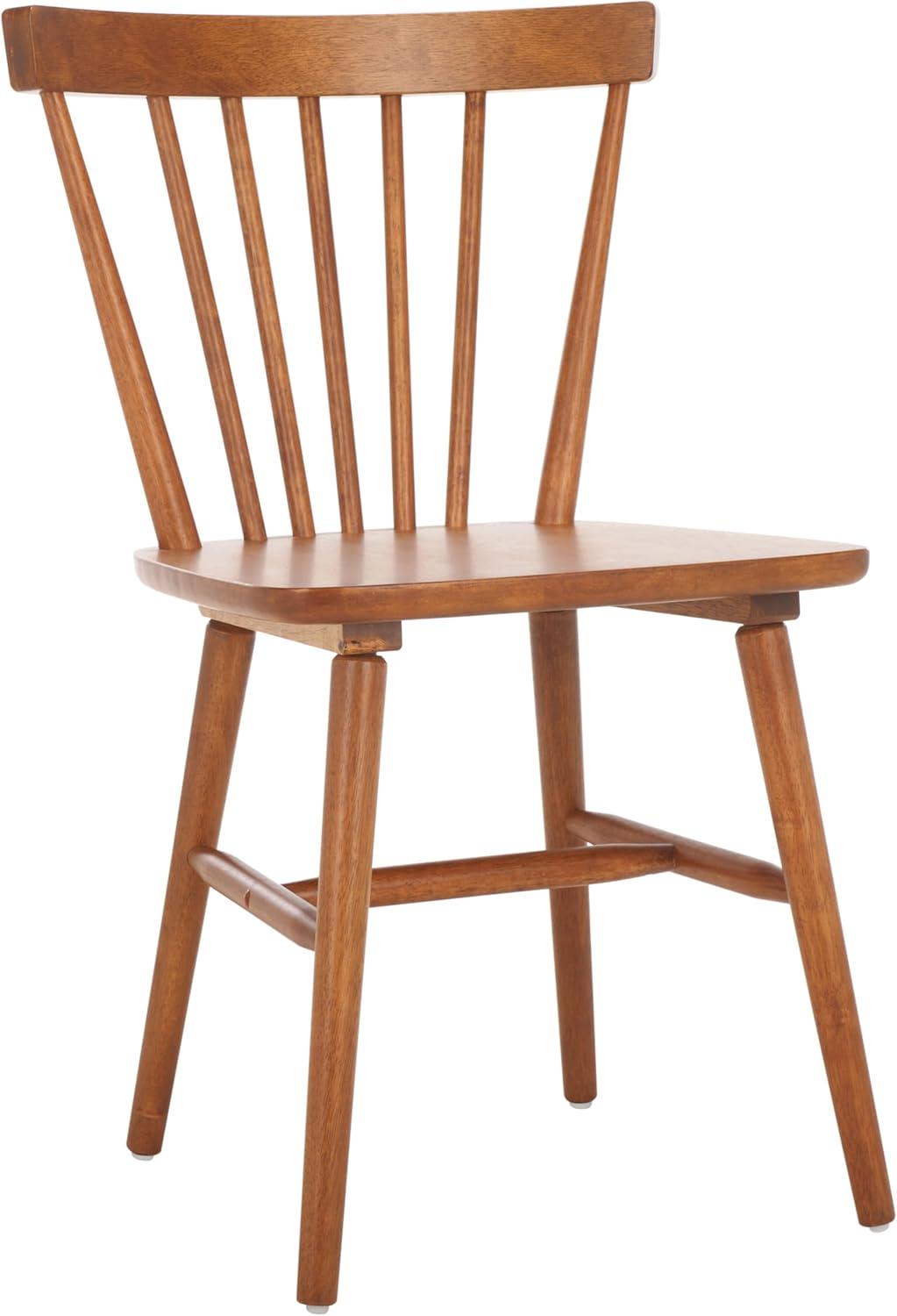 image:imageSAFAVIEH Home Collection Winona Set of 2 Walnut Windsor Farmhouse Dining Chairs Spindle Back Wood Chairs Classic Casual Seating DCH8500GSET2Honey