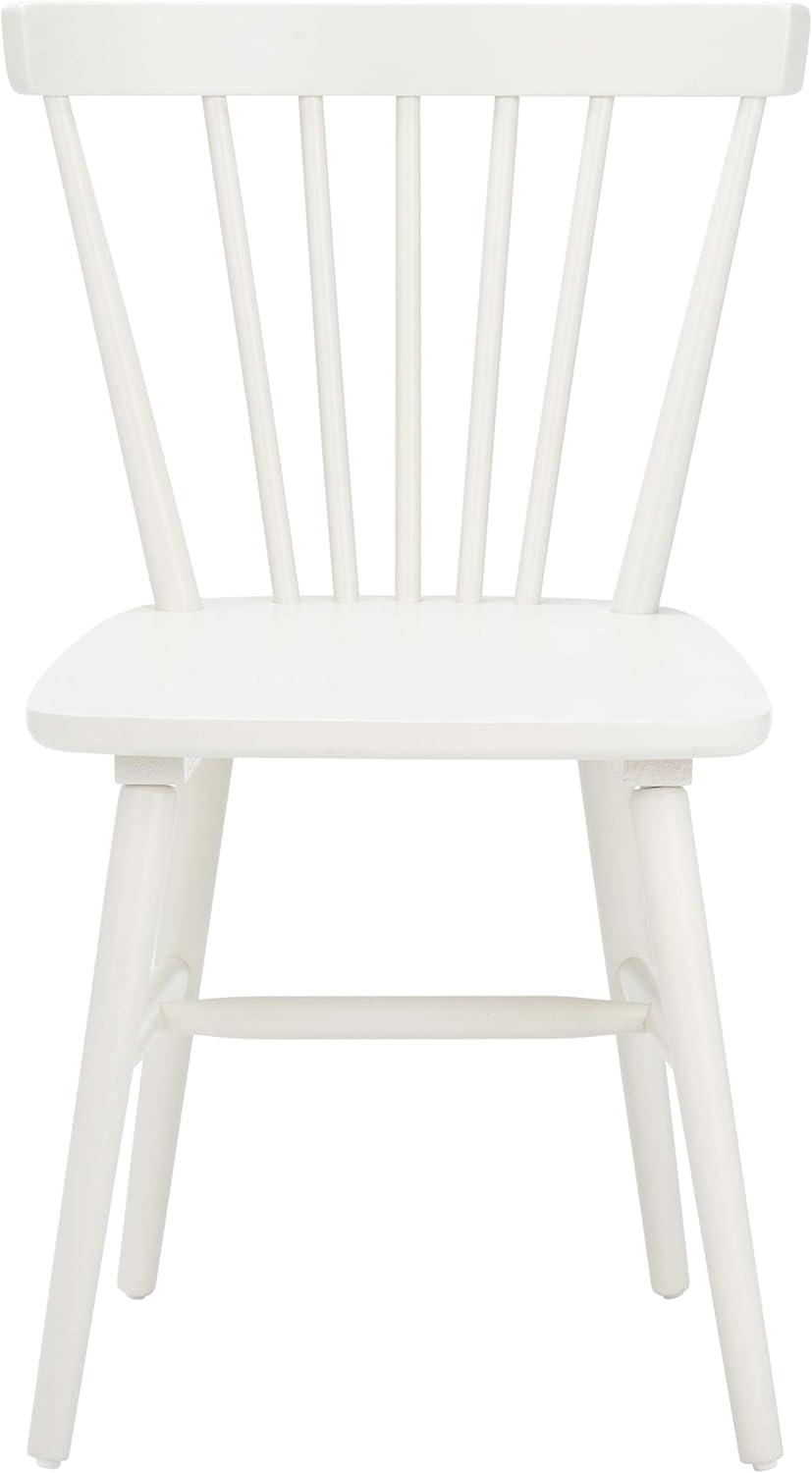 image:imageSAFAVIEH Home Collection Winona Set of 2 Walnut Windsor Farmhouse Dining Chairs Spindle Back Wood Chairs Classic Casual Seating DCH8500GSET2Off White