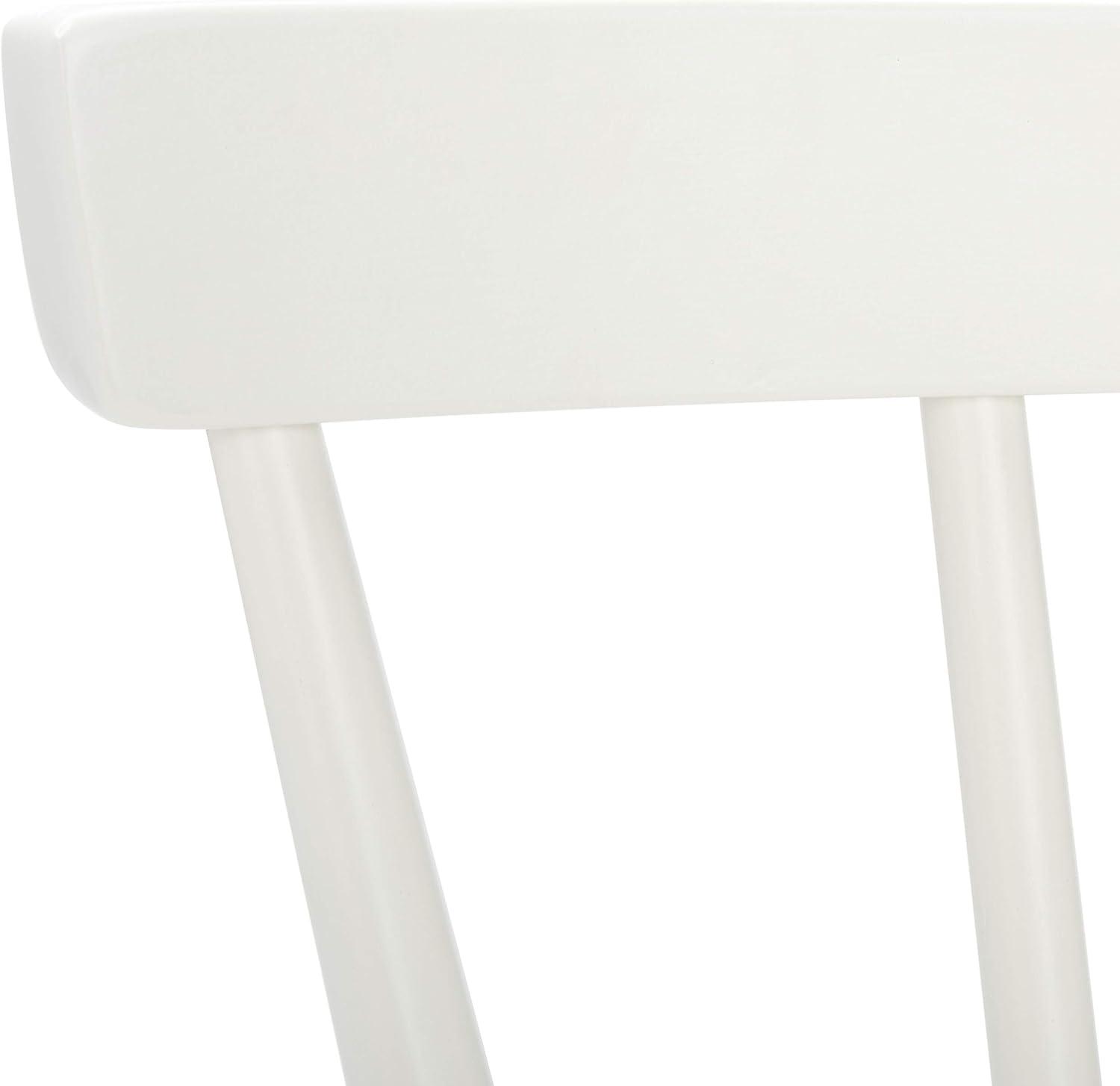 image:imageSAFAVIEH Home Collection Winona Set of 2 Walnut Windsor Farmhouse Dining Chairs Spindle Back Wood Chairs Classic Casual Seating DCH8500GSET2Off White