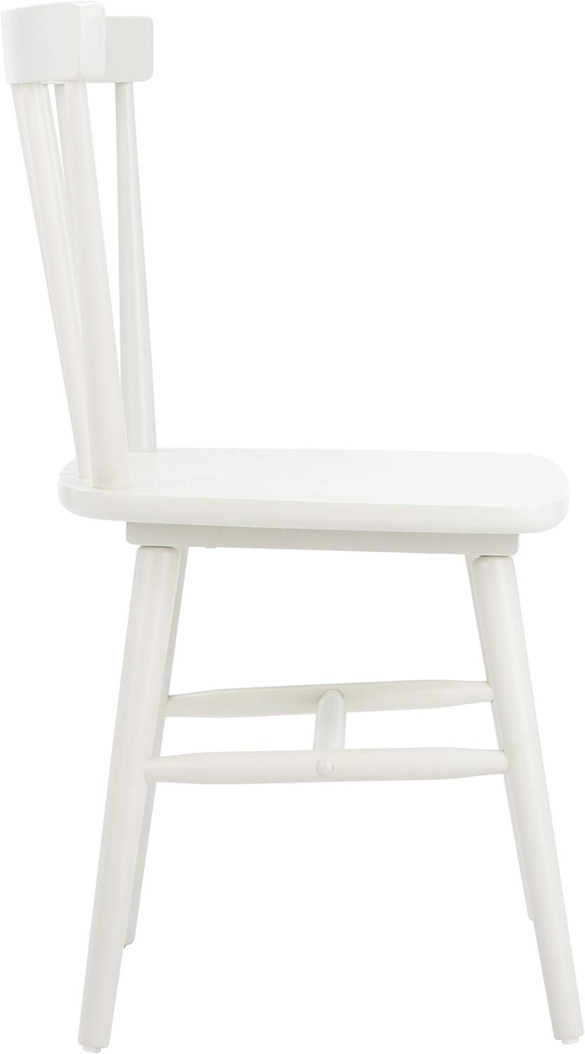 image:imageSAFAVIEH Home Collection Winona Set of 2 Walnut Windsor Farmhouse Dining Chairs Spindle Back Wood Chairs Classic Casual Seating DCH8500GSET2Off White