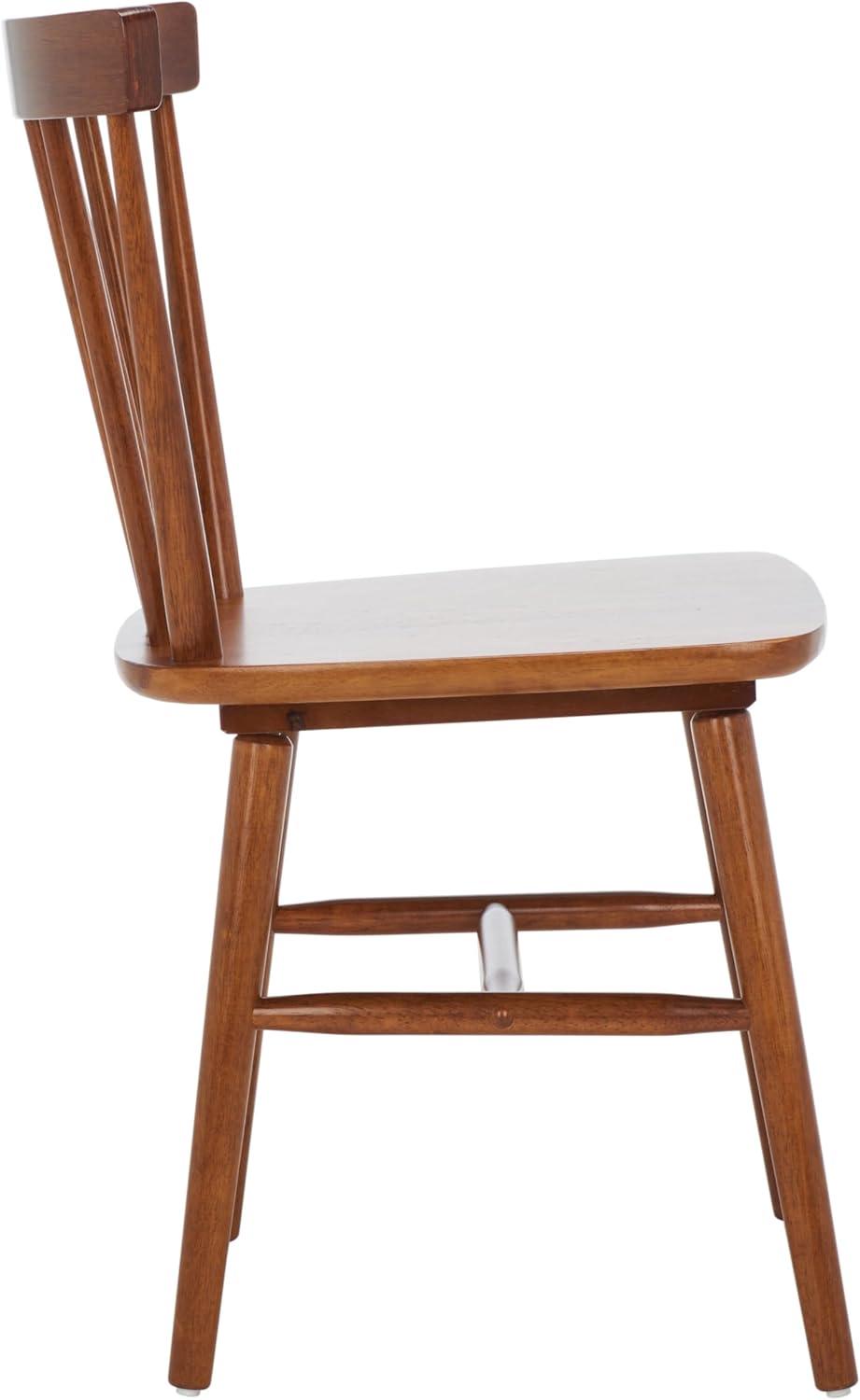image:imageSAFAVIEH Home Collection Winona Set of 2 Walnut Windsor Farmhouse Dining Chairs Spindle Back Wood Chairs Classic Casual Seating DCH8500GSET2Walnut