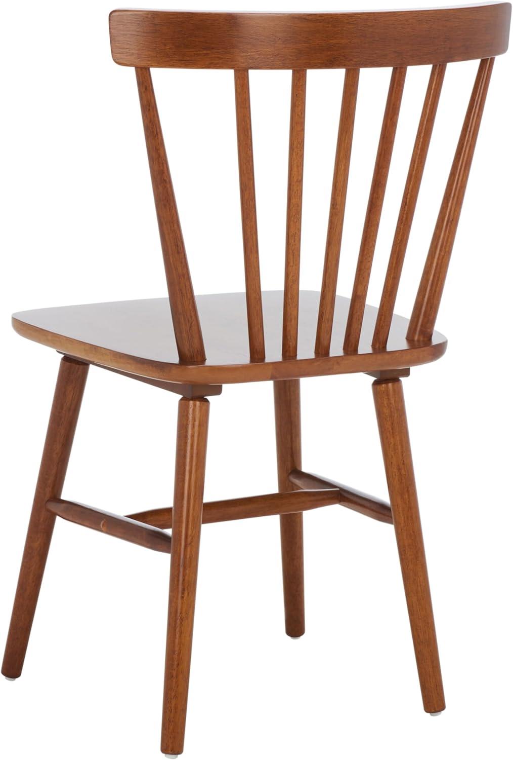 image:imageSAFAVIEH Home Collection Winona Set of 2 Walnut Windsor Farmhouse Dining Chairs Spindle Back Wood Chairs Classic Casual Seating DCH8500GSET2Walnut
