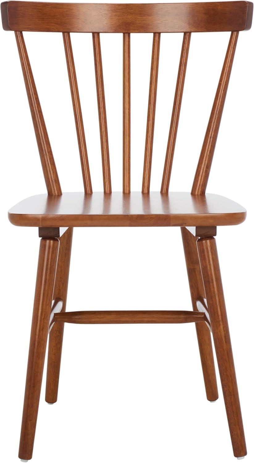 image:imageSAFAVIEH Home Collection Winona Set of 2 Walnut Windsor Farmhouse Dining Chairs Spindle Back Wood Chairs Classic Casual Seating DCH8500GSET2Walnut