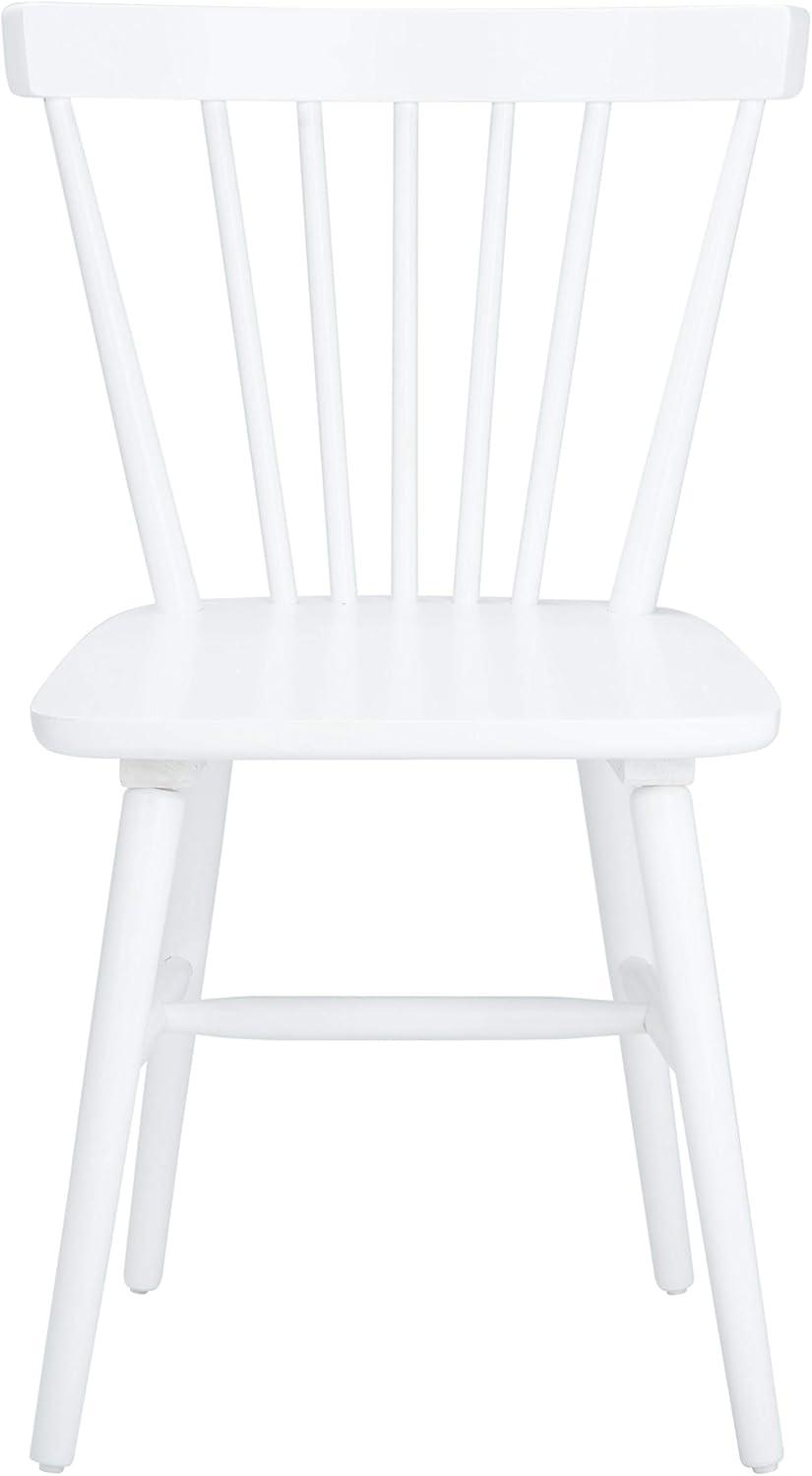 image:imageSAFAVIEH Home Collection Winona Set of 2 Walnut Windsor Farmhouse Dining Chairs Spindle Back Wood Chairs Classic Casual Seating DCH8500GSET2White