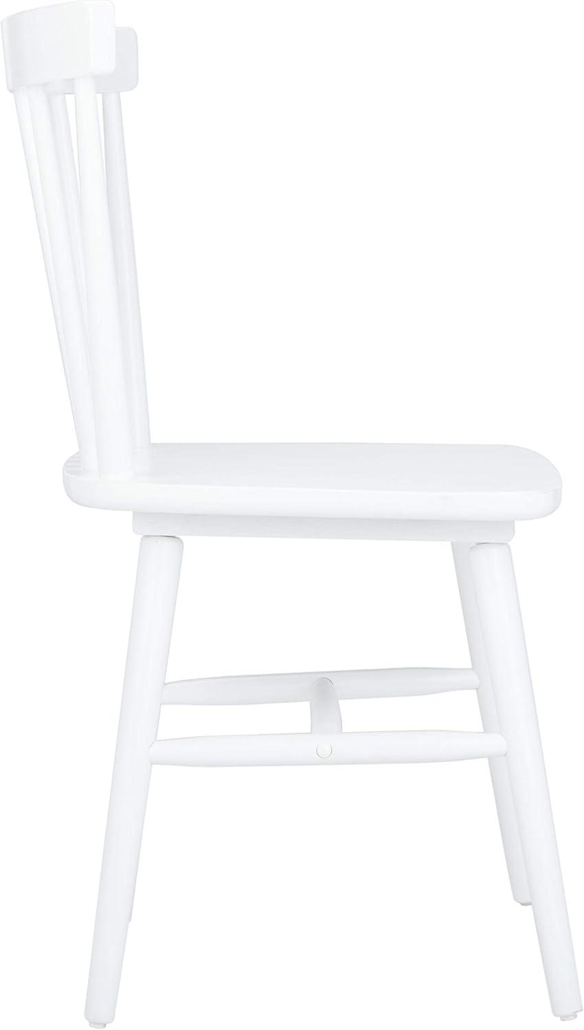 image:imageSAFAVIEH Home Collection Winona Set of 2 Walnut Windsor Farmhouse Dining Chairs Spindle Back Wood Chairs Classic Casual Seating DCH8500GSET2White
