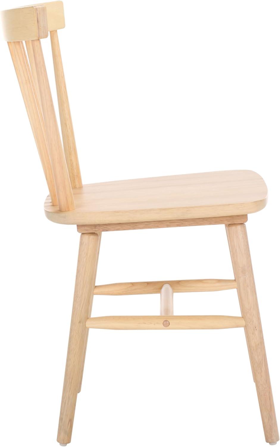 image:imageSAFAVIEH Home Collection Winona Set of 2 Walnut Windsor Farmhouse Dining Chairs Spindle Back Wood Chairs Classic Casual Seating DCH8500GSET2White Washed