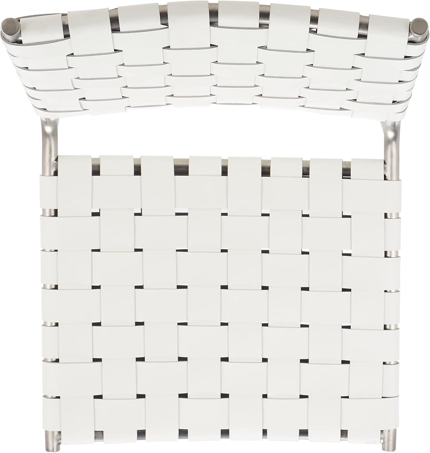 image:imageSafavieh Home Collection Wesson Black Woven LeatherSilver Dining Chair Set of 2 Fully AssembledWhiteSilver