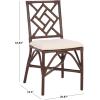 SAFAVIEH Furniture – Bhumi Accent Chair Set of 2 – Coastal Design White & Chocolate Brown Rattan – Fully Assembled – Ideal for Living Room, Bedroom, Dining Space, 19.7″ Seat Height (ACH6509D-SET2)
