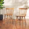 SAFAVIEH Home Collection – Winona Set of 2 Walnut Windsor Farmhouse Dining Chairs, Spindle Back Wood Chairs, Classic Casual Seating (DCH8500G-SET2)(Honey)