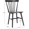 SAFAVIEH Home Collection – Winona Set of 2 Walnut Windsor Farmhouse Dining Chairs, Spindle Back Wood Chairs, Classic Casual Seating (DCH8500G-SET2)(Matte Black)