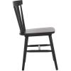 SAFAVIEH Home Collection – Winona Set of 2 Walnut Windsor Farmhouse Dining Chairs, Spindle Back Wood Chairs, Classic Casual Seating (DCH8500G-SET2)(Matte Black)
