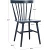 SAFAVIEH Home Collection – Winona Set of 2 Walnut Windsor Farmhouse Dining Chairs, Spindle Back Wood Chairs, Classic Casual Seating (DCH8500G-SET2)(Navy)