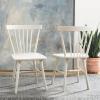 SAFAVIEH Home Collection – Winona Set of 2 Walnut Windsor Farmhouse Dining Chairs, Spindle Back Wood Chairs, Classic Casual Seating (DCH8500G-SET2)(Off White)