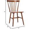 SAFAVIEH Home Collection – Winona Set of 2 Walnut Windsor Farmhouse Dining Chairs, Spindle Back Wood Chairs, Classic Casual Seating (DCH8500G-SET2)(Walnut)