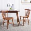 SAFAVIEH Home Collection – Winona Set of 2 Walnut Windsor Farmhouse Dining Chairs, Spindle Back Wood Chairs, Classic Casual Seating (DCH8500G-SET2)(Walnut)