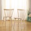 SAFAVIEH Home Collection – Winona Set of 2 Walnut Windsor Farmhouse Dining Chairs, Spindle Back Wood Chairs, Classic Casual Seating (DCH8500G-SET2)(White Washed)