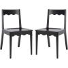 SAFAVIEH Home Collection – Rosetty Black Scallop Solid Wood Dining Chair Set of 2, Country Cottage Farmhouse Design (DCH9220B-SET2)(Black)