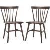 SAFAVIEH Home Collection – Winona Set of 2 Walnut Windsor Farmhouse Dining Chairs, Spindle Back Wood Chairs, Classic Casual Seating (DCH8500G-SET2)(Dark Walnut)