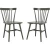 SAFAVIEH Home Collection – Winona Set of 2 Walnut Windsor Farmhouse Dining Chairs, Spindle Back Wood Chairs, Classic Casual Seating (DCH8500G-SET2)(Dusty Green)