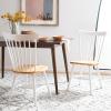 SAFAVIEH Home Collection – Winona Set of 2 Walnut Windsor Farmhouse Dining Chairs, Spindle Back Wood Chairs, Classic Casual Seating (DCH8500G-SET2)(Matte Black)