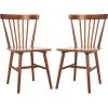 SAFAVIEH Home Collection – Winona Set of 2 Walnut Windsor Farmhouse Dining Chairs, Spindle Back Wood Chairs, Classic Casual Seating (DCH8500G-SET2)(Walnut)