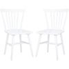 SAFAVIEH Home Collection – Winona Set of 2 Walnut Windsor Farmhouse Dining Chairs, Spindle Back Wood Chairs, Classic Casual Seating (DCH8500G-SET2)(White)