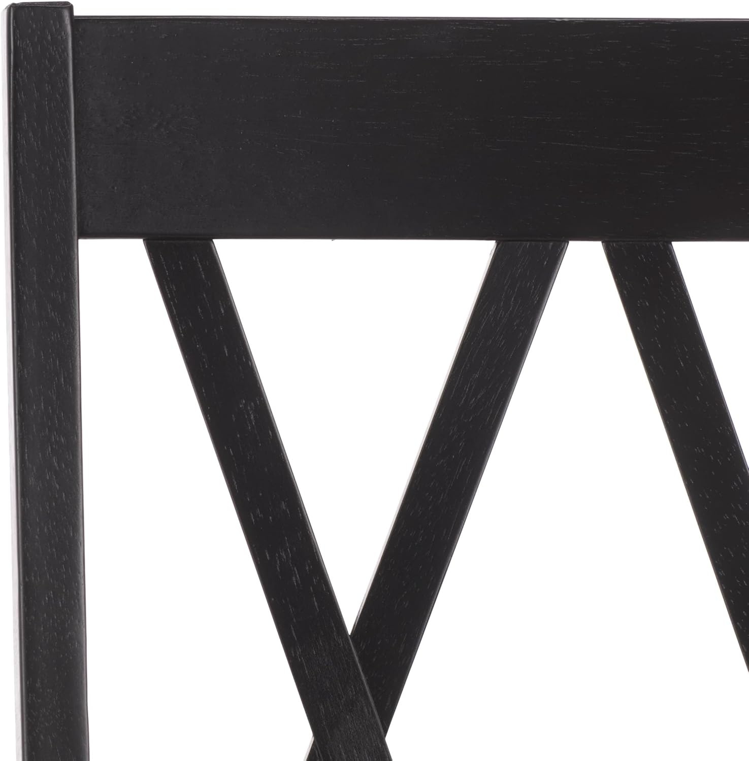 image:imageSAFAVIEH Home Collection Yana Double XBack Dining Arm Chair Solid Wood Light Oak Finish Classic Farmhouse Style DCH6901BBlack