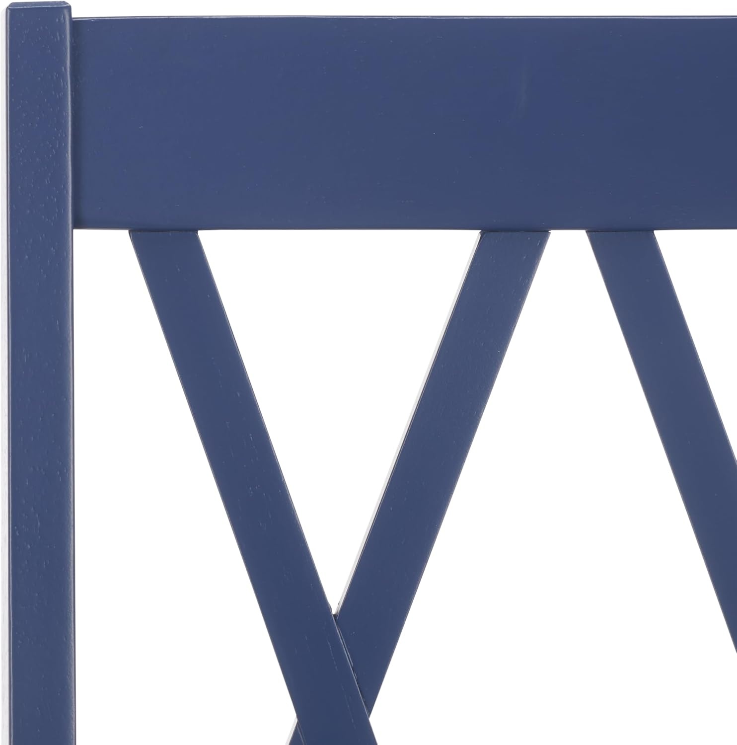 image:imageSAFAVIEH Home Collection Yana Double XBack Dining Arm Chair Solid Wood Light Oak Finish Classic Farmhouse Style DCH6901BDark Blue