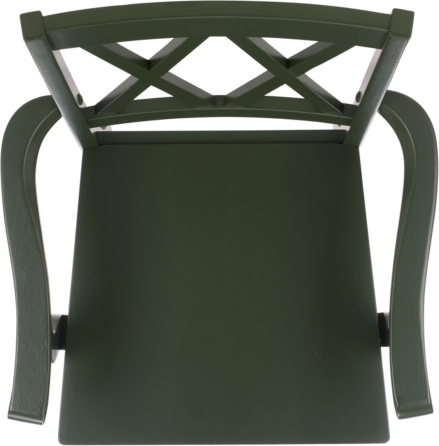 image:imageSAFAVIEH Home Collection Yana Double XBack Dining Arm Chair Solid Wood Light Oak Finish Classic Farmhouse Style DCH6901BDark Green