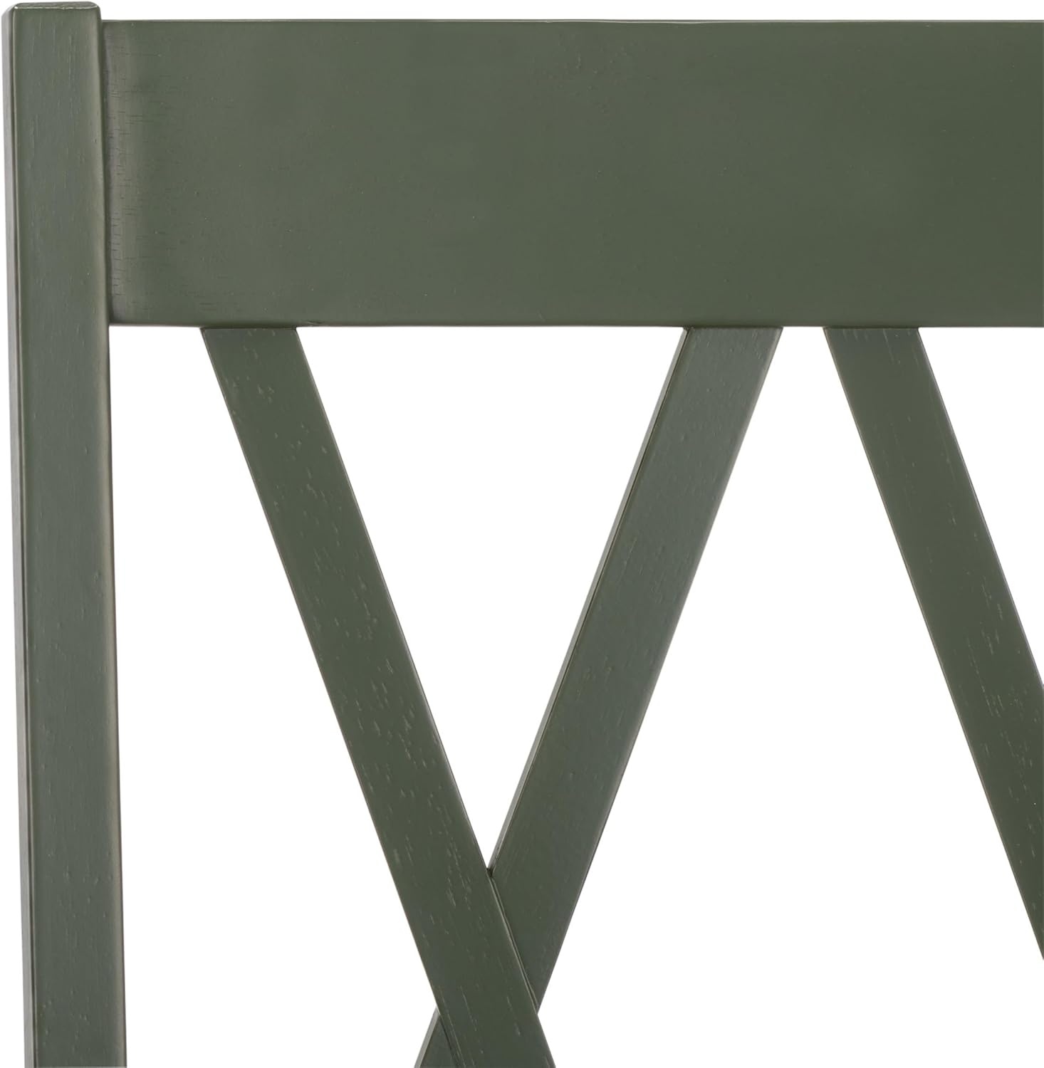 image:imageSAFAVIEH Home Collection Yana Double XBack Dining Arm Chair Solid Wood Light Oak Finish Classic Farmhouse Style DCH6901BDark Green