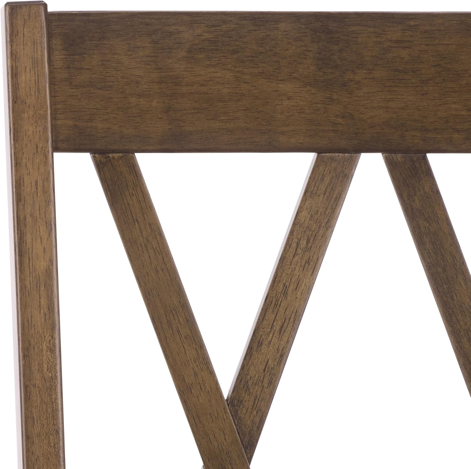 image:imageSAFAVIEH Home Collection Yana Double XBack Dining Arm Chair Solid Wood Light Oak Finish Classic Farmhouse Style DCH6901BDark Oak