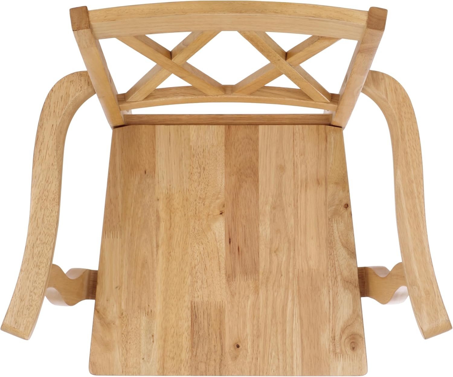image:imageSAFAVIEH Home Collection Yana Double XBack Dining Arm Chair Solid Wood Light Oak Finish Classic Farmhouse Style DCH6901BLight Oak