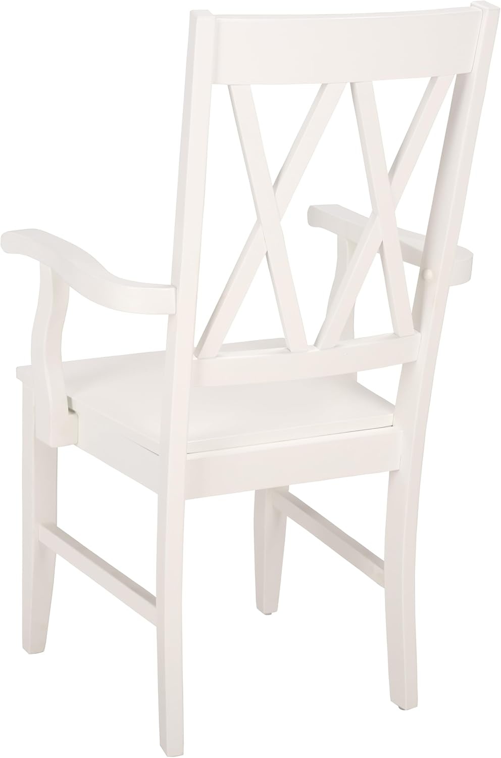 image:imageSAFAVIEH Home Collection Yana Double XBack Dining Arm Chair Solid Wood Light Oak Finish Classic Farmhouse Style DCH6901BWhite