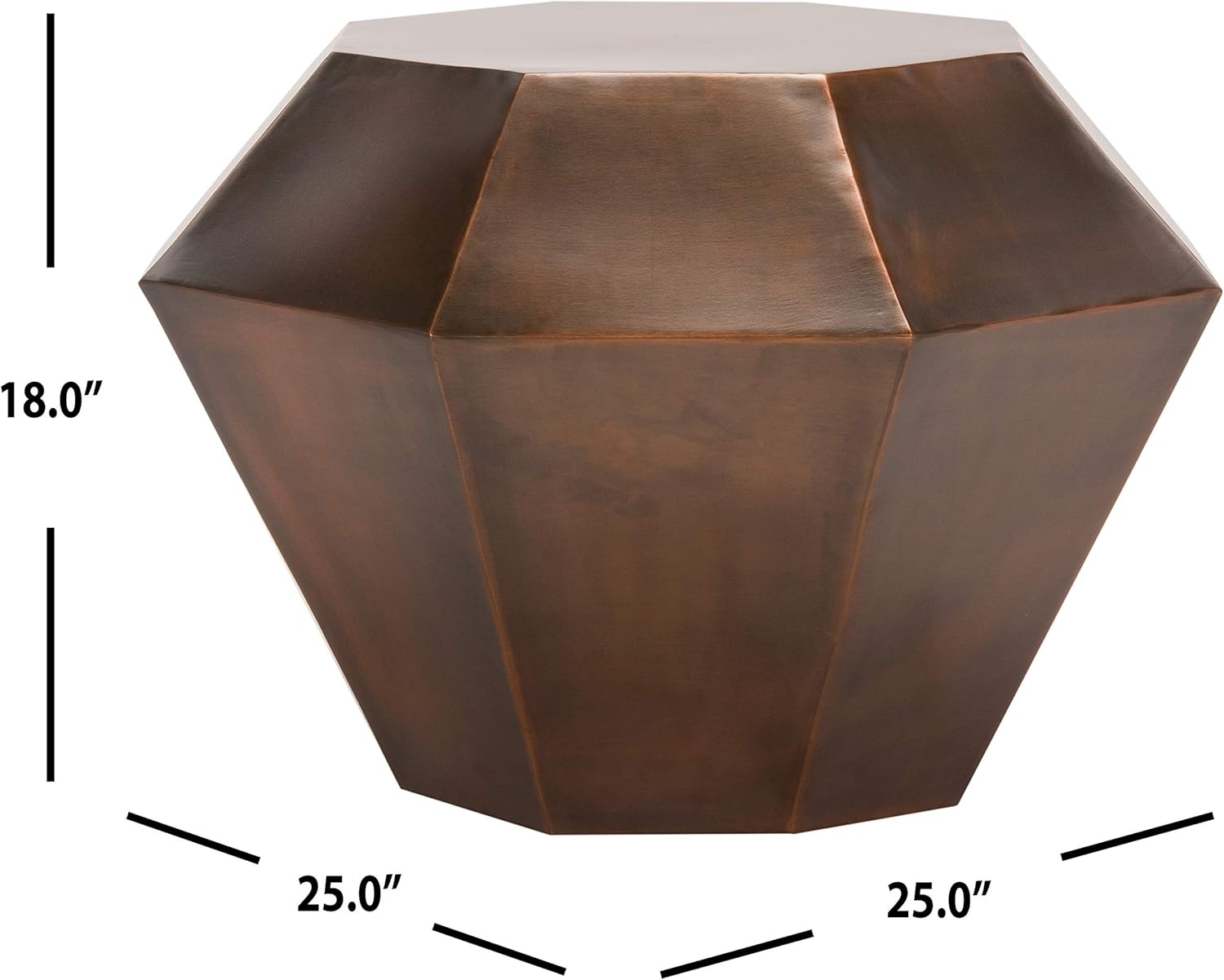 image:imageSafavieh Home Grace Antique Copper Diamond Accent TableAntique Copper