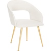 Safavieh Couture Home Lorina Mid-Century Cream and Gold Dining Chair(Cream / Gold)