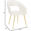 Safavieh Couture Home Lorina Mid-Century Cream and Gold Dining Chair(Cream / Gold)