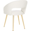 Safavieh Couture Home Lorina Mid-Century Cream and Gold Dining Chair(Cream / Gold)