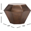 Safavieh Home Grace Antique Copper Diamond Accent Table(Antique Copper)