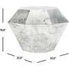 Safavieh Home Grace Antique Copper Diamond Accent Table(Antique Silver)