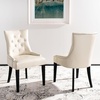 Safavieh Mercer Collection Heather Dining Chairs, Beige, Set of 2(Cream)