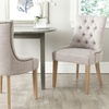 Safavieh Mercer Collection Heather Dining Chairs, Beige, Set of 2(Grey)