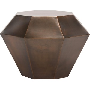 Safavieh Home Grace Antique Copper Diamond Accent Table(Antique Copper)