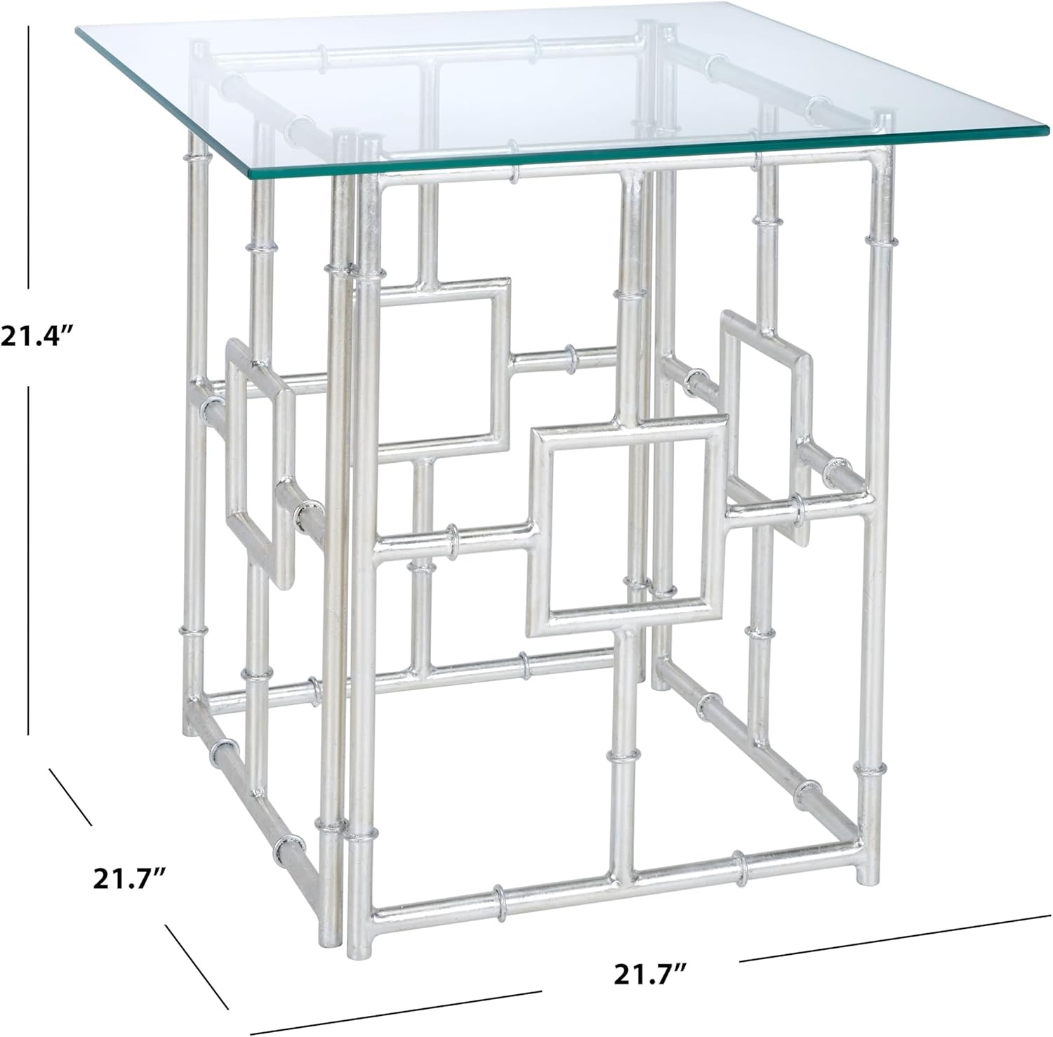 image:imageSAFAVIEH Home Collection Dermot Silver Accent Table